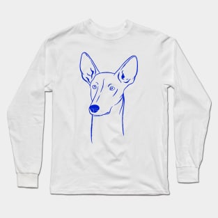 Ibizan Hound (Pale Yellow and Blue) Long Sleeve T-Shirt